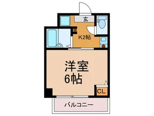 真法院フラット【4階】の間取り