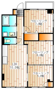 第2片野ハイツ東館【1階】の間取り