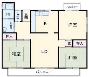 中部東山荘【3階】の間取り