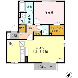 ローズコート西三島B【1階】の間取り