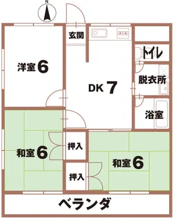 山陽ハイツ三番館【4階】の間取り