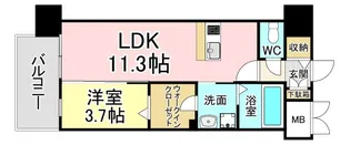 1LDKの間取り画像