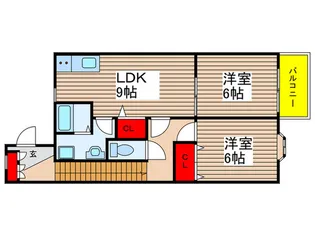 ベルガーデン八千代緑が丘【2階】の間取り