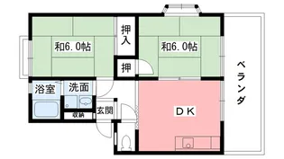 兵庫県西宮市小曽根町2【アパート】の間取り