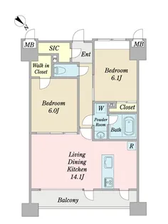 THE WALL【7階】の間取り