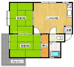 サンコーポ香里【2階】の間取り