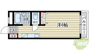 ユニックス神戸西【3階】の間取り