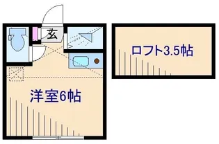ユナイト岸根アルベルト【2階】の間取り