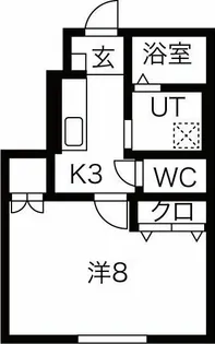 チュテレール【1階】の間取り