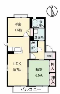 シャーメゾン立川【1階】の間取り