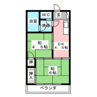 日光寺マンション【4階】の間取り