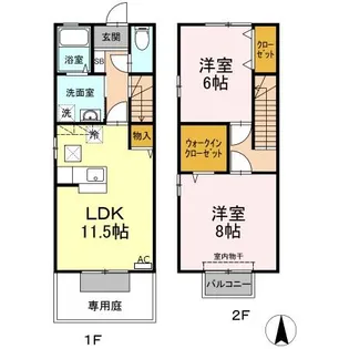 岡山県岡山市南区洲崎3【一戸建】の間取り