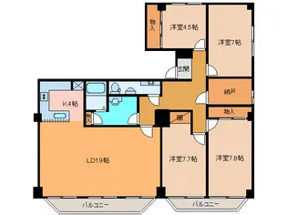 4LDKの間取り画像
