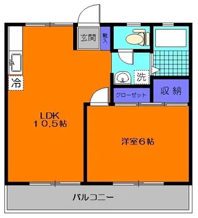 穂高ハイツ【2階】の間取り