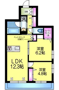 エトワールヴァリ プリミエ【3階】の間取り
