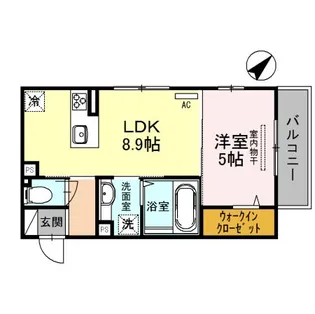 デンテ・ディ・レオーネ【3階】の間取り