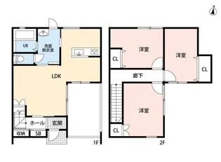 静岡県浜松市中央区原島町【一戸建】の間取り