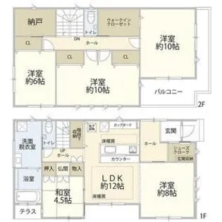 愛知県みよし市三好丘あおば1【一戸建】の間取り