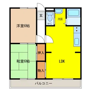 コーポ北野【1階】の間取り