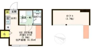 1Rの間取り画像