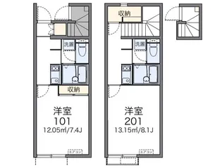 レオネクストオリーブガーデン【1階】の間取り
