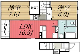 千葉県市原市椎津【アパート】の間取り