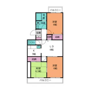 シャトー望月 A【3階】の間取り