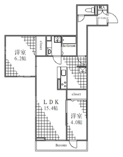 東京都台東区浅草5【アパート】の間取り