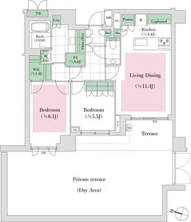 ザ・パークハウス千代田六番町【1階】の間取り