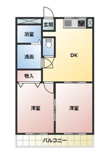 アーバンテラス北方【2階】の間取り