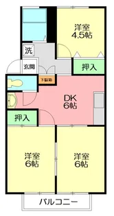 神奈川県小田原市中里【アパート】の間取り