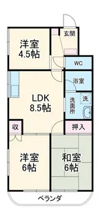 平田マンション【1階】の間取り