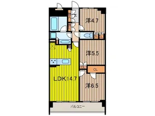 ドゥーエ武蔵浦和【4階】の間取り