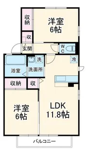 ディアコートIII【2階】の間取り