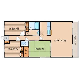 3LDKの間取り画像