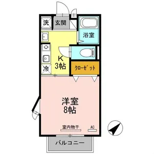 1Kの間取り画像