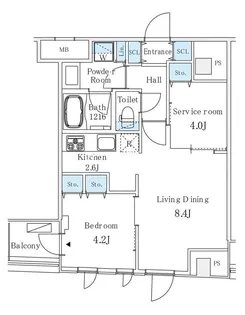 アイビーコート日本橋人形町【7階】の間取り