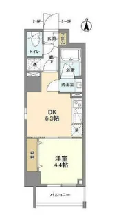 東京都江東区毛利2【マンション】の間取り