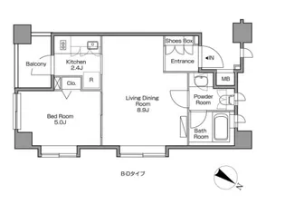 レジディアタワー中目黒【3階】の間取り