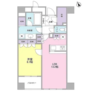 グランカーサ銀座イースト【9階】の間取り