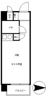 ライオンズマンション新中野第2【8階】の間取り