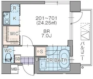プラティーク桜新町【6階】の間取り