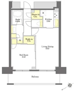 Prime Maison浅草橋 【プライムメゾン浅草橋】【9階】の間取り