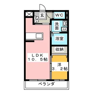 アンジューVII【1階】の間取り