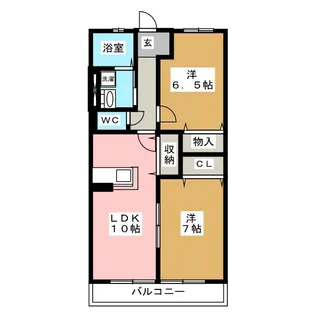 グランコートY 2号棟【2階】の間取り