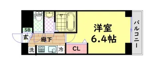 プレサンス南堀江スタイルズ【3階】の間取り