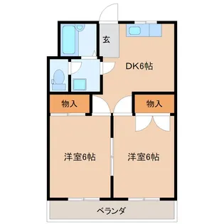 スカイハイツ岡崎II【1階】の間取り