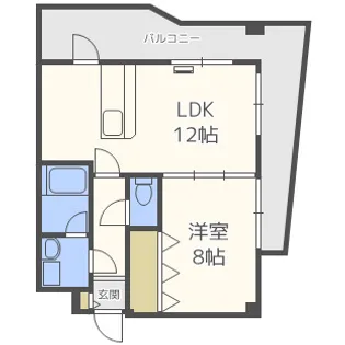 大阪府大阪市浪速区敷津東1【マンション】の間取り