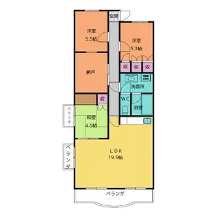 星和原コーポラス【3階】の間取り