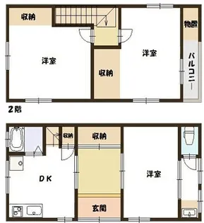 大阪府大阪市此花区梅香3【一戸建】の間取り